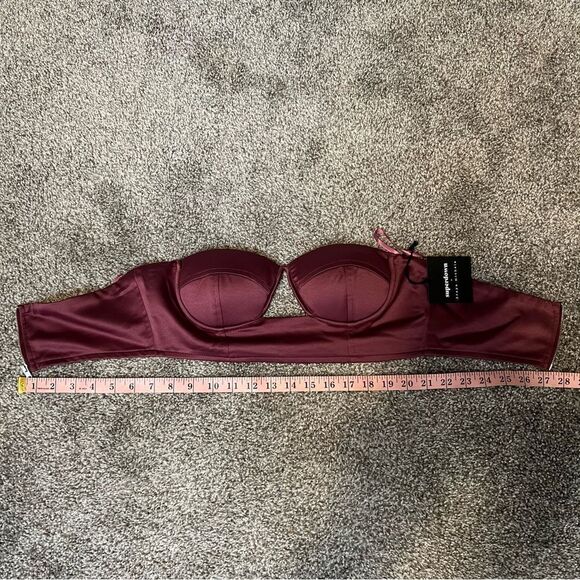 NWT Revolve x superdown kiara bustier top in Dark Mauve | Size S *top only* - Picture 11 of 11